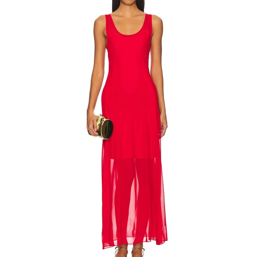 Messi Maxi Dress in Haute Red by Gestuz